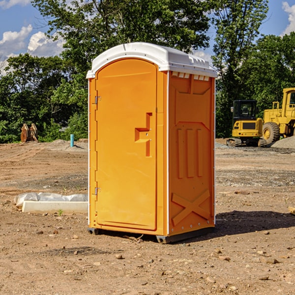 how often are the portable restrooms cleaned and serviced during a rental period in Marbleton WY